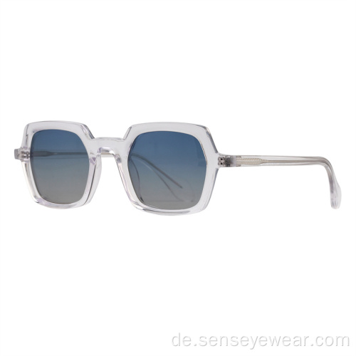 Luxusfrauen UV400 Shades Schrägscel Acetat Polarisierte Sonnenbrillen